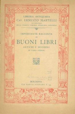 Importante raccolta di buoni libri antichi e moderni di vario genere messi in vendita a prezzi equi - copertina