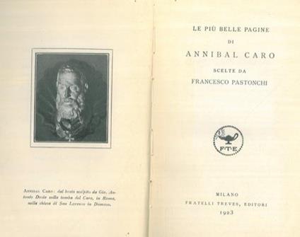 Le pi belle pagine di Annibal Caro - Francesco Pastonchi - copertina