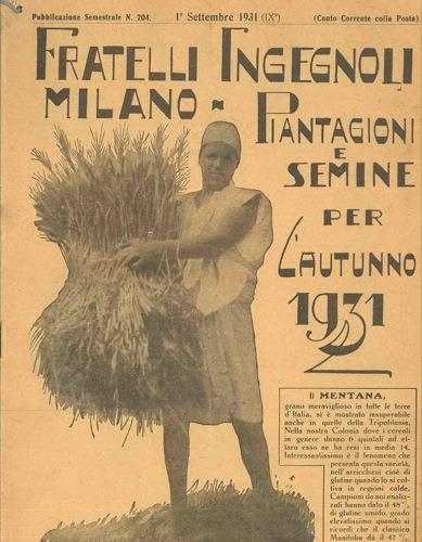 Piantagioni semine e per l'autunno 1931 - Ingegnoli Fratelli - copertina