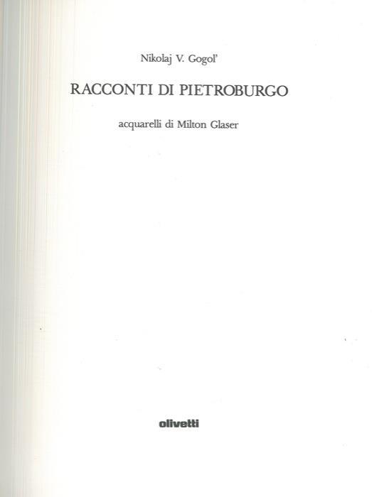  Racconti di Pietroburgo. - Gogol,Nikolaj V.