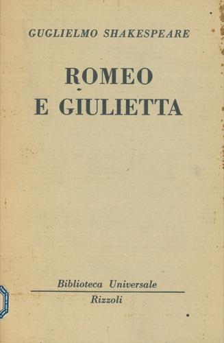 Romeo e Giulietta - William Shakespeare - copertina