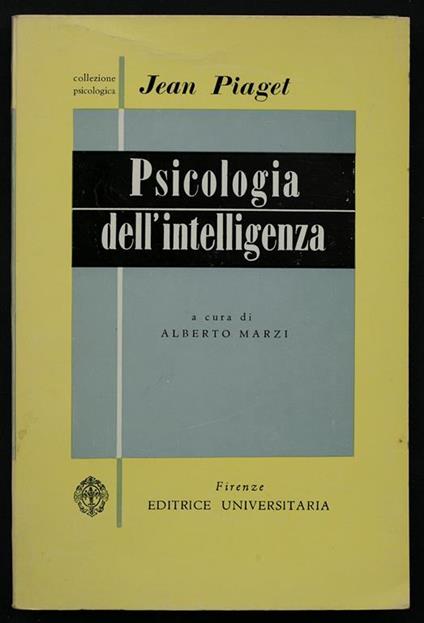 Psicologia dell'intelligenza - Jean Piaget - copertina