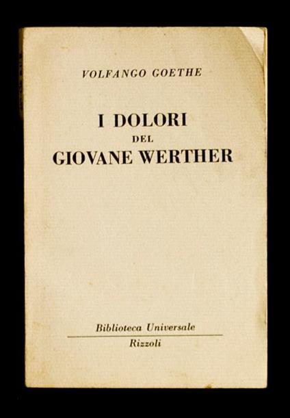 I dolori del giovane Werther - Johann Wolfgang Goethe - copertina