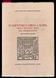 Stampatori e librai a Roma nella seconda metà del '500 - Gianludovico Masetti Zannini - copertina