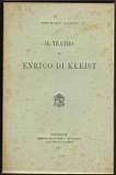 Il teatro di Enrico di Kleist - Teodoro Longo - copertina
