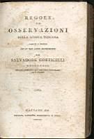 Regole ed osservazioni della lingua toscana ridotte a metodo ed in tre libri distribuite - Salvatore Corticelli - copertina