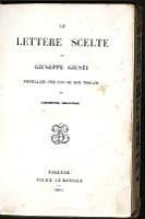 Le Lettere scelte di Giuseppe Giusti postillate per uso de' non toscani - Giuseppe Rigutini - copertina