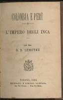 Colombia e Perù l'impero degli Inca - Giovanni B. Lemoyne - copertina