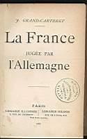 La France jugee par l'Allemagne - John Grand-Carteret - copertina