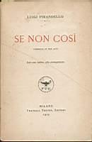 Se non così - Luigi Pirandello - copertina