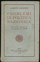 Problemi di politica nazionale - Alberto Caroncini - copertina