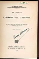 Trattato di farmacologia e terapia - Gaetano Gaglio - copertina