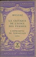 La critique de l'ecole des femme L'impromptu de Versailles - Molière - copertina