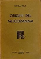 Origini del melodramma - Nicola Valle - copertina