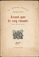 Avant que le coq chante - Cesare Pavese - copertina