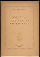 Cos'è la letteratura americana - Carl Van Doren - copertina