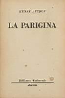 La parigina - Henry Becque - copertina