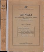 Annali Osservatorio Economia Agraria Bologna Vol.1 1927