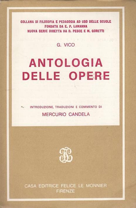 Antologia Delle Opere - Giambattista Vico - copertina