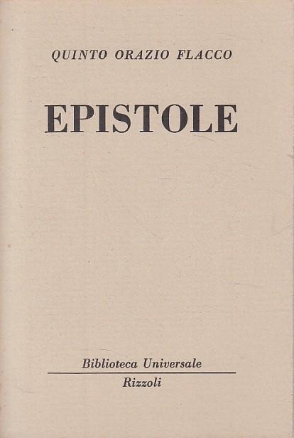 Epistole - Q. Orazio Flacco - copertina