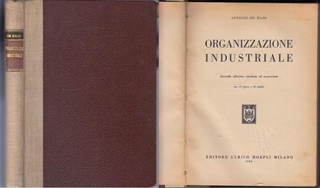 Organizzazione Industriale - Antonio De Majo - copertina