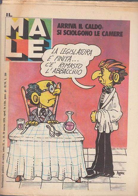 Rivista Satira il Male N.10 Anno Ii Sciolgono le Camere - - 2