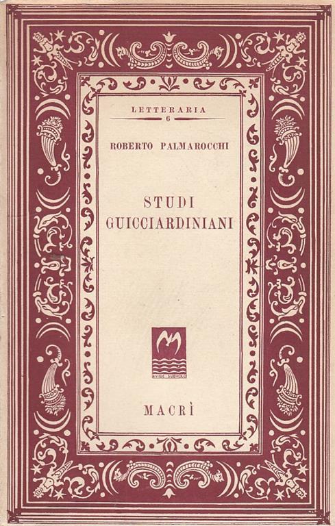 Studi Guicciardiniani - Roberto Palmarocchi - copertina