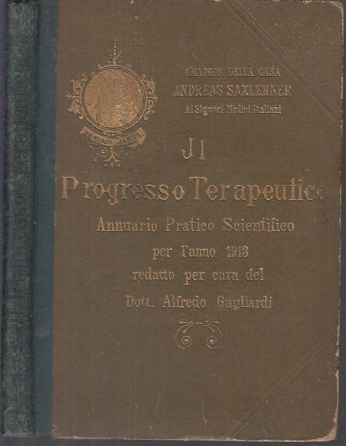 Il Progresso Terapeutico 1913 - A. Gagliardi - copertina