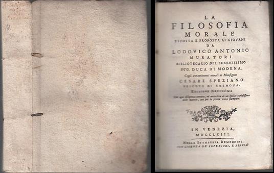 La Filosofia Morale - Lodovico Antonio Muratori - copertina