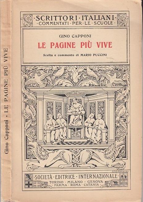 Le Pagine Più Vive - Gino Capponi - copertina