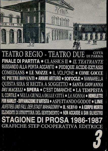 Teatro Regio Teatro Due Stagione Di Prosa 1986/1987 - 2