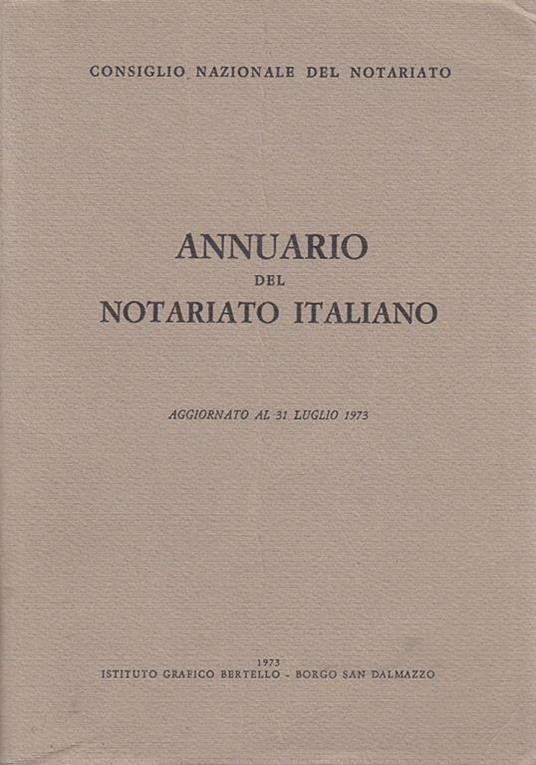 Annuario Del Notariato Italiano - copertina
