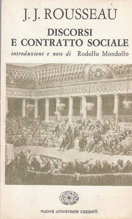 Discorsi E Contratto Sociale- Rousseau- Cappelli- Nuc - Johann J. Winckelmann - copertina