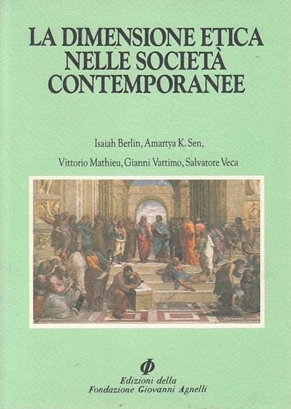 Dimensione Etica Nelle Società Contemporanee - copertina