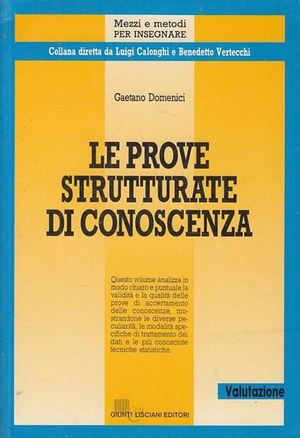 Le Prove Strutturate Di Conoscenza - Gaetano Domenici - copertina