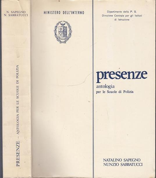 Presenze Antologia Scuole Polizia - copertina