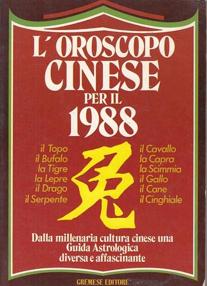 L' oroscopo cinese per il 1989 - Neil Somerville - copertina