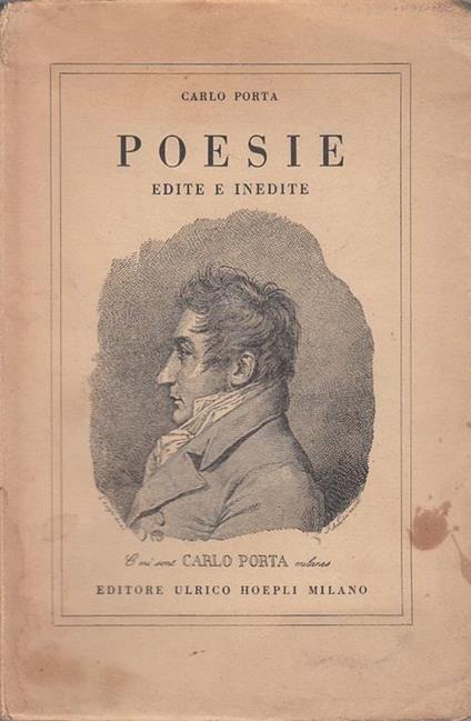 Poesie Edite E Inedite - Carlo Porta - copertina