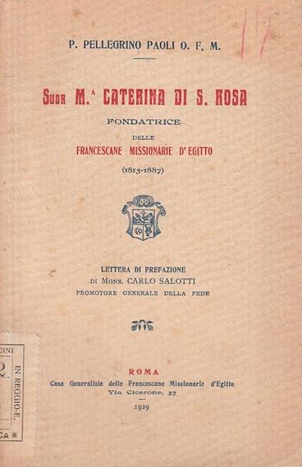 Suor M. Caterina di S. Rosa Fondatrice - copertina