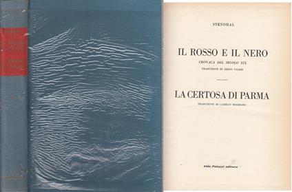 Il Rosso E Il Nero Certosa Di Parma- Stendhal- Palazzi - Stendhal - copertina