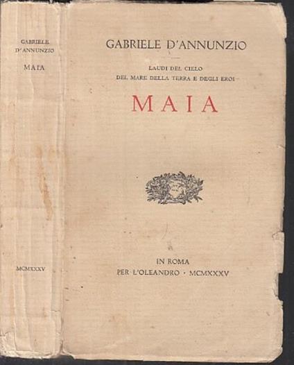 Laudi Cielo Mare Terra Eroi Maia - Gabriele D'Annunzio - copertina