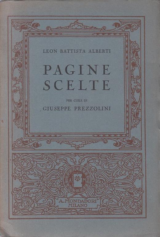 Pagine Scelte Con Giudizi Critici - Alberti - Mondadori - Alberti - copertina