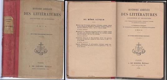 Histoire Des Litteratures Ancienne Et Modernes - copertina