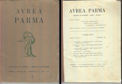 Rivista Aurea Parma Anno Xx Fascicolo 5 - copertina