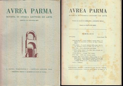 Rivista Aurea Parma Anno Xxxii Fasc. 1 - copertina