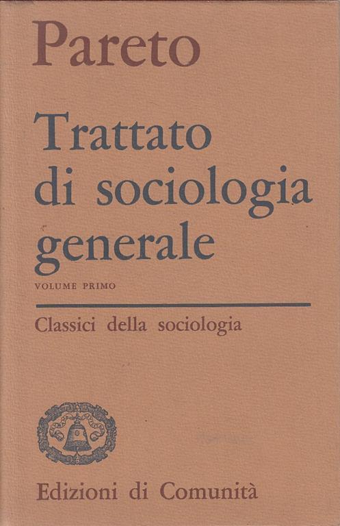 Trattato Di Sociologia Vol.1 - Vilfredo Pareto - copertina