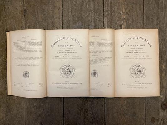 Magasin d'éducation et de récréation. Journal de toute la famille et Semaine des enfants, réunis. (Face au drapeau) - Jules Verne - copertina