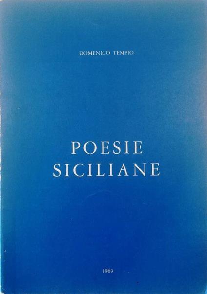 Poesie siciliane - Domenico Tempio - copertina