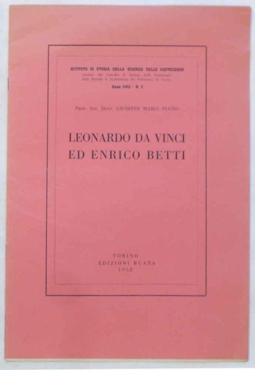 Leonardo da Vinci ed Enrico Betti - copertina