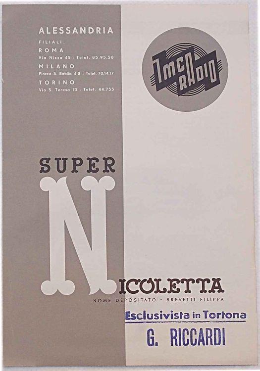 Super Nicoletta. Imca Radio Alessandria - copertina